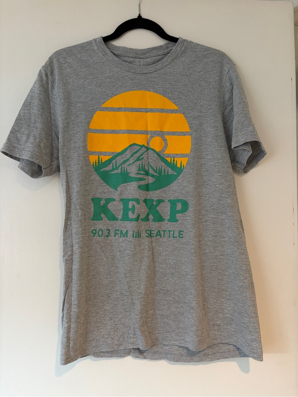 KEXP Graphic Tee with Yellow & Green Logo